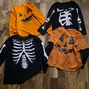 Halloween Skeleton and Pumpkin Kids Shirts (4)